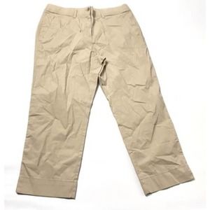 Chico's Secret Stretch Casual Straight Leg Crop in Sand US Size 8